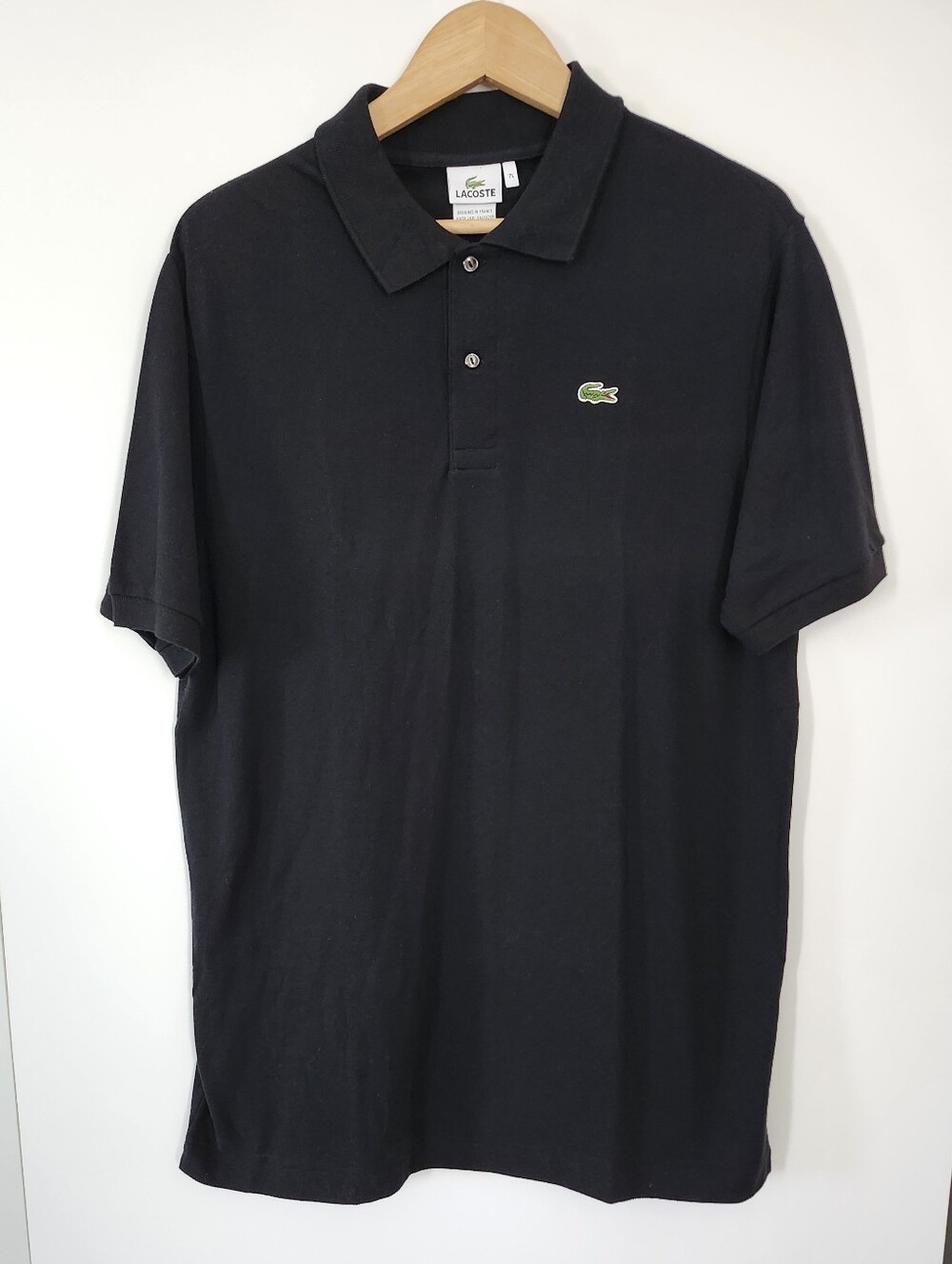 LACOSTE Men's Polo Shirt Classic Black (7L) Large Tall NWT | Quiet Luxury Preppy